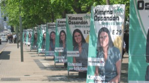 Afiches de campaña de Ximena Ossandón para el cargo de concejal
